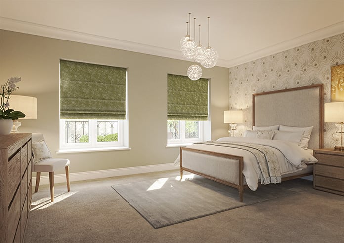 Caen Chenille, Golden Brown - Motorised Roman Blind - Image 6